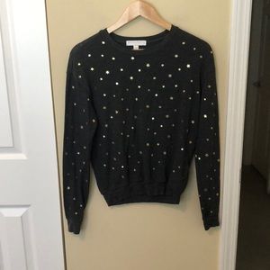 Spiritual Gangster grey & gold star long sleeve